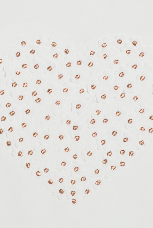 T-shirt manches papillon motif cœur blanc Fille 2