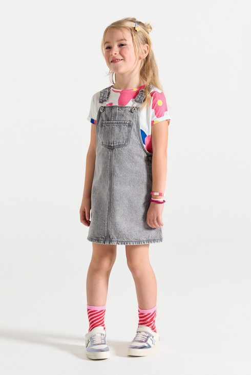 Weißes Kurzarm-T-Shirt mit Aufdruck für Mädchen 2