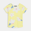 T-shirt manches courtes imprimé jaune Fille