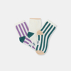 Chaussettes rayées vert bébé garçon