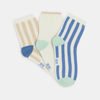 Chaussettes rayées beige bébé garçon