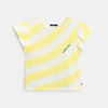 T-shirt rayé manches courtes jaune Fille