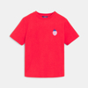 T-shirt manches courtes motif fraise rouge Fille