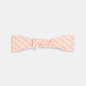 Headband fleuri rose bébé fille 1