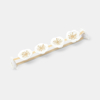 Headband fleurs en tissu blanc bébé fille