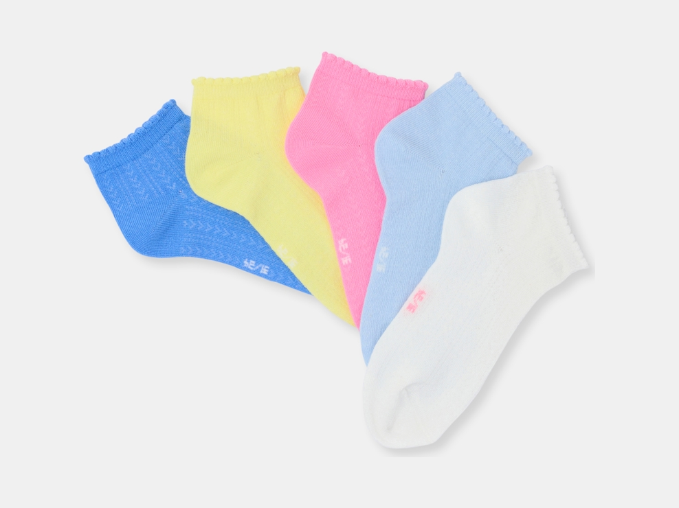 Unifarbene Söckchen für Mädchen (5er-Pack) 1