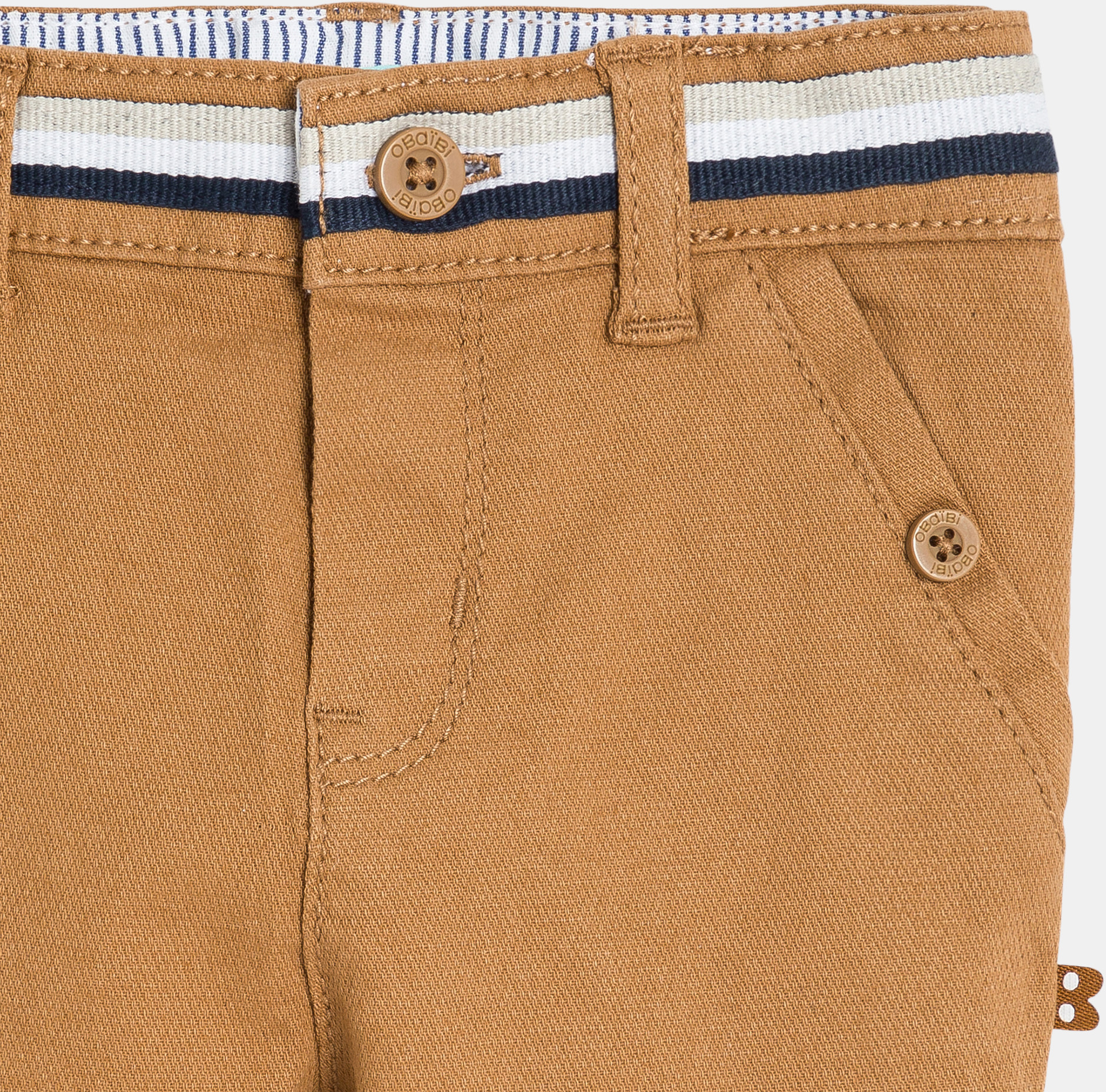 Braune Hose von verspieltem Schick aus Baumwolle für kleine Jungen 2