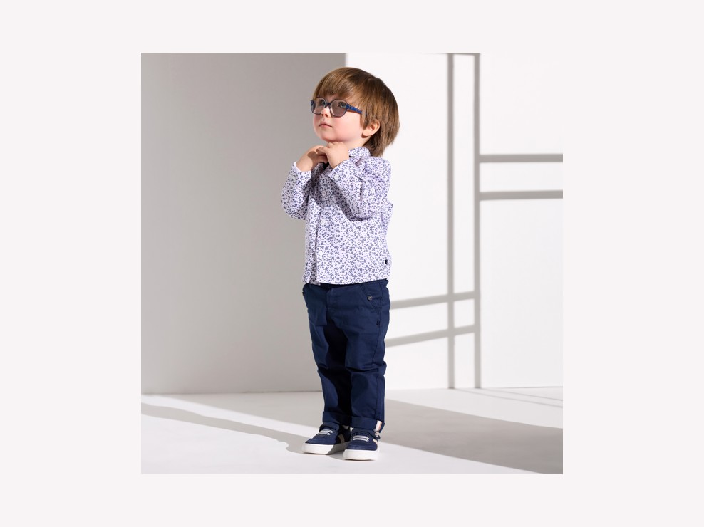 Blaue Hose von verspieltem Schick aus Baumwolle für kleine Jungen 1