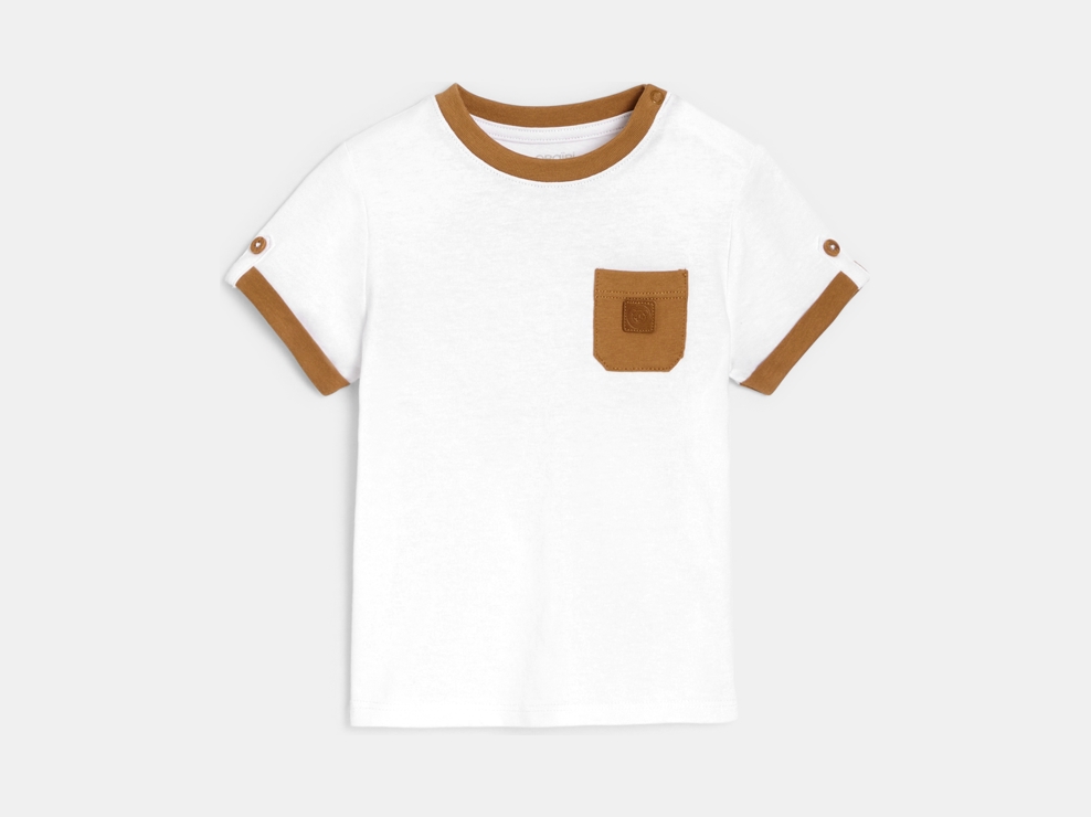 T-shirt animal blanc bébé garçon 1