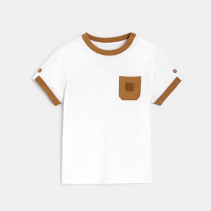 T-shirt animal blanc bébé garçon 1