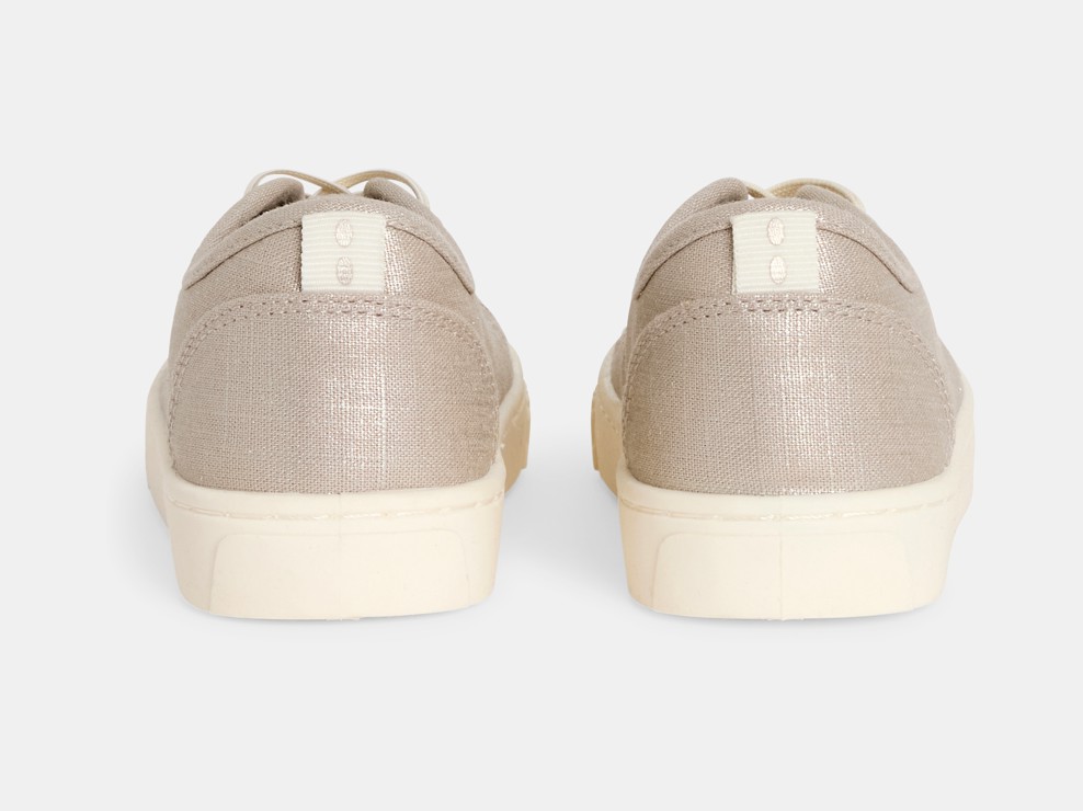 Blinkend grijze stoffen tennisschoenen voor meisjes 2