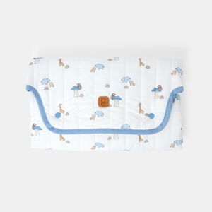 Newborn boy's blue animal travel changing mat 1