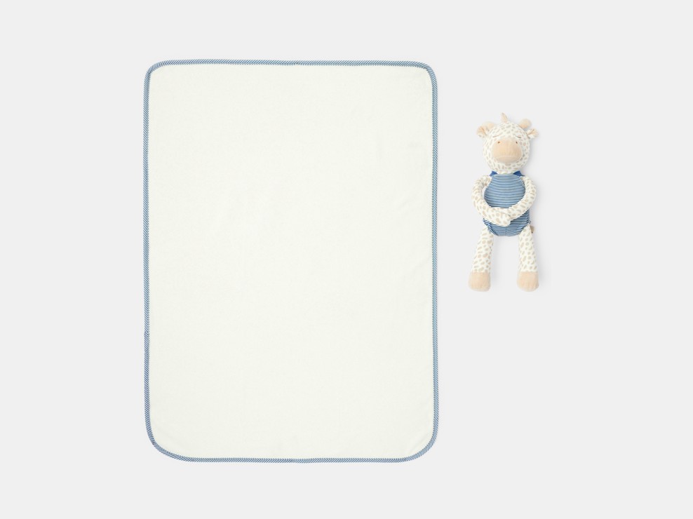 Fantovska ninica žirafa in odejica iz belega polarnega flisa za novorojenčke 2