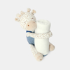 Doudou girafe et plaid polaire blanc garçon naissance