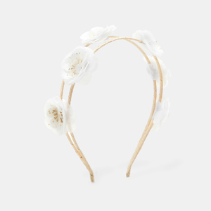 Girl's white floral headband 1