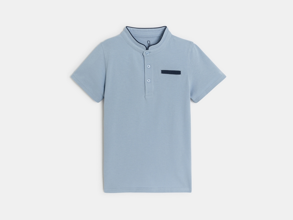 Polo azzurra a maniche corte per bambino 1