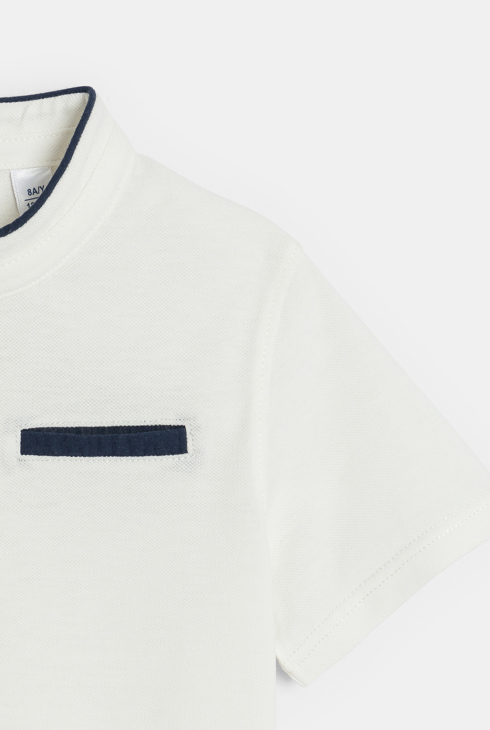 Polo manches courtes blanc Garçon