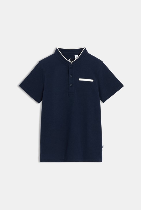 Polo bleu manches courtes Garçon 1