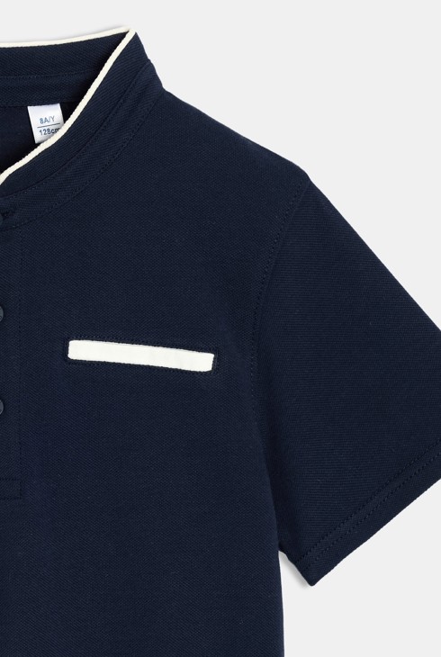 Polo bleu manches courtes Garçon 2