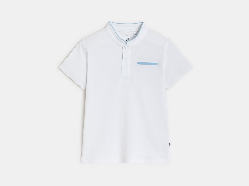 Weißes Kurzarm-Poloshirt für Jungen 1
