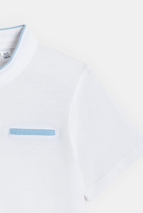 Polo manches courtes blanc Garçon 2