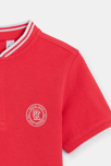 T-shirt manches courtes en jersey piqué rouge Garçon 2