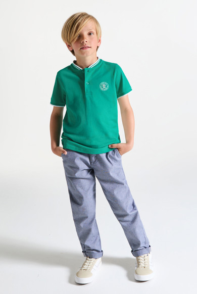 Okaidi Magliette Okaidi Bambino Saldi T-shirt A Maniche Corte Verde In  Jersey Piqué Per Bambino Okaïdi