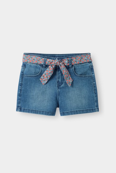 Short denim bleu fille 1