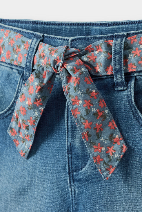 Short denim bleu fille 2