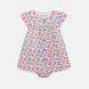 Robe coton fantaisie fleurie rose bébé fille