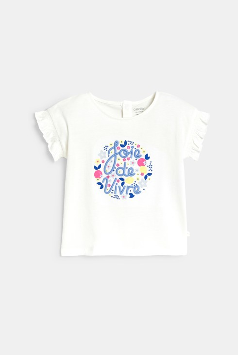 Modisches T-Shirt aus rosa Baumwolle Kleinkind Mädchen 2