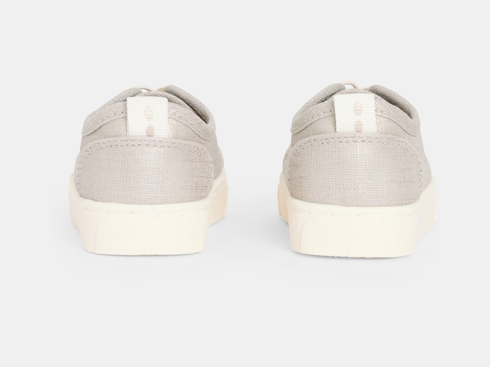 Baskets toile gris bébé fille 2