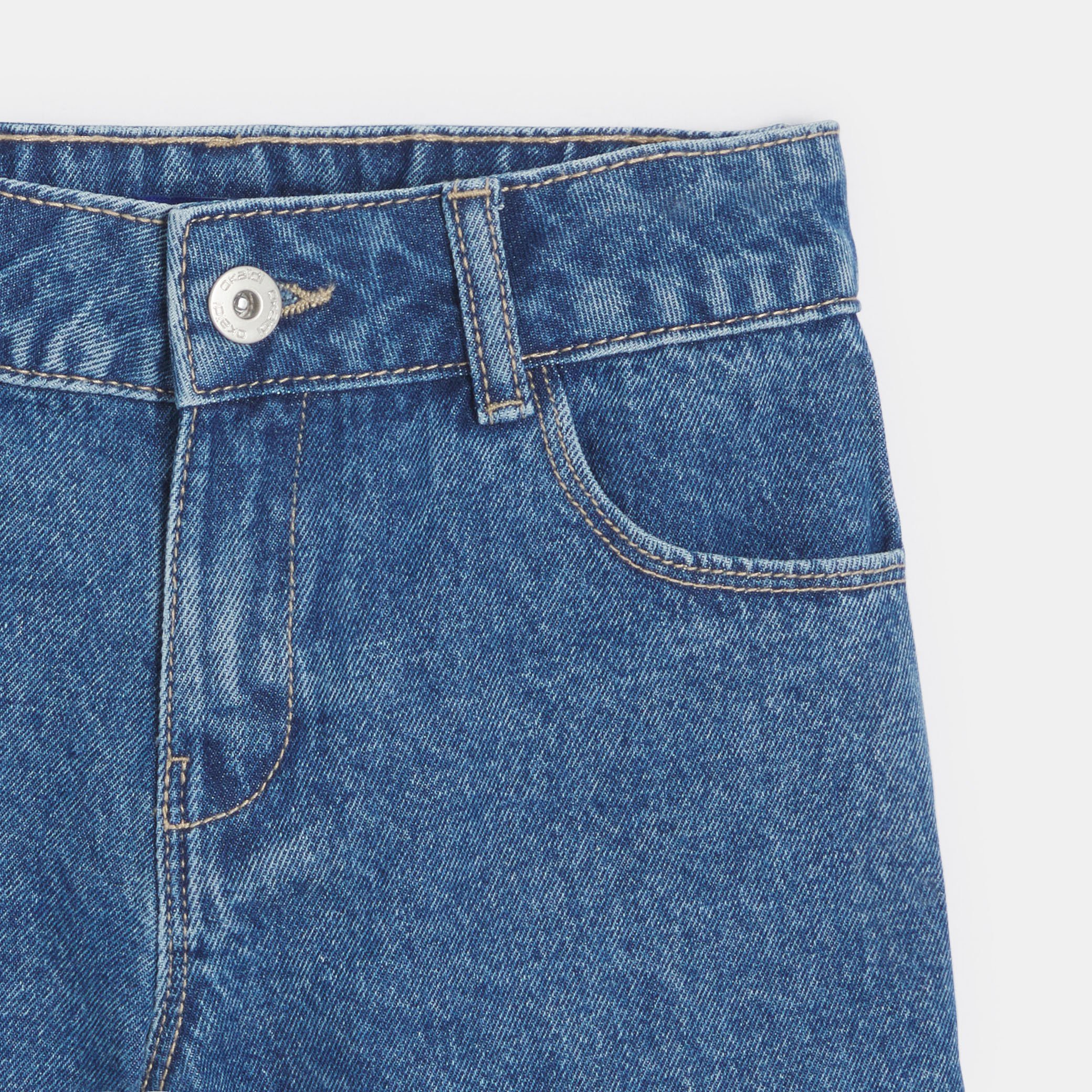 Short en jean bleu délavé Fille - Denim bleu stone