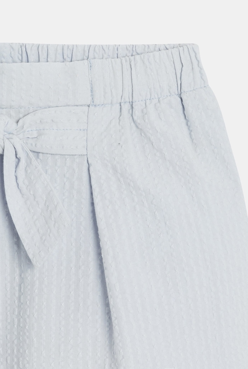 Einfarbig graue bestickte Shorts für Mädchen