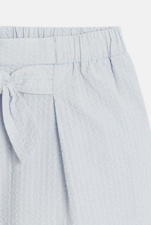 Girls' plain grey embroidered shorts 2