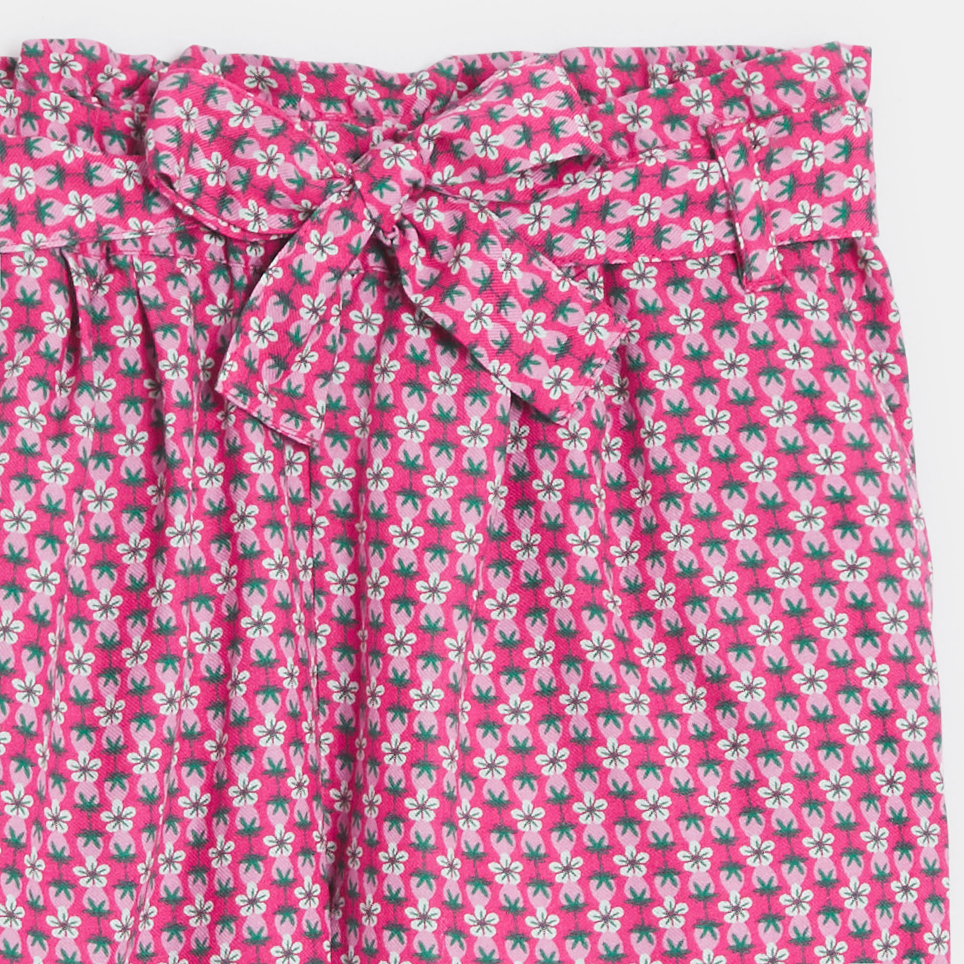 Pantalon fluide imprimé rose Fille 2
