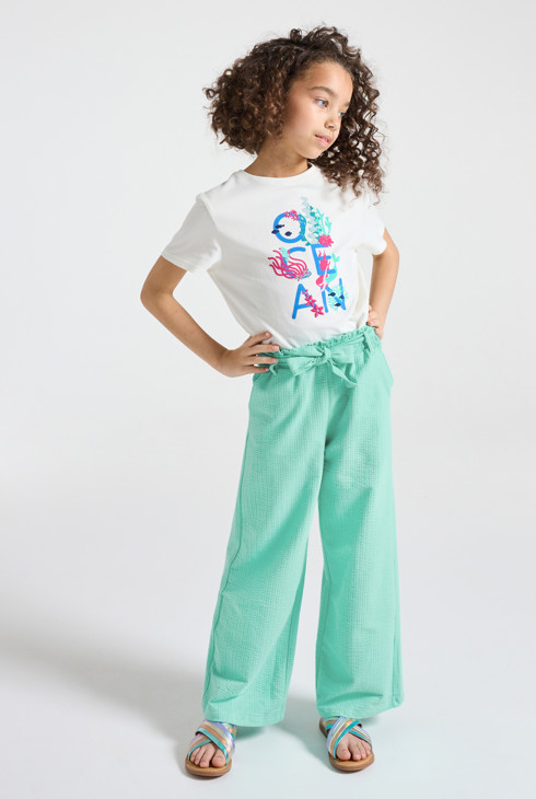 Mintgroene broek voor meisjes 1