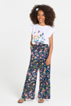 Pantaloni ampi stampati multicolor per bambina 1