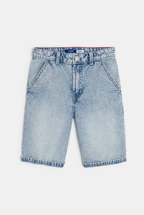 Bermudas vaqueras relax azul desteñido niño 1