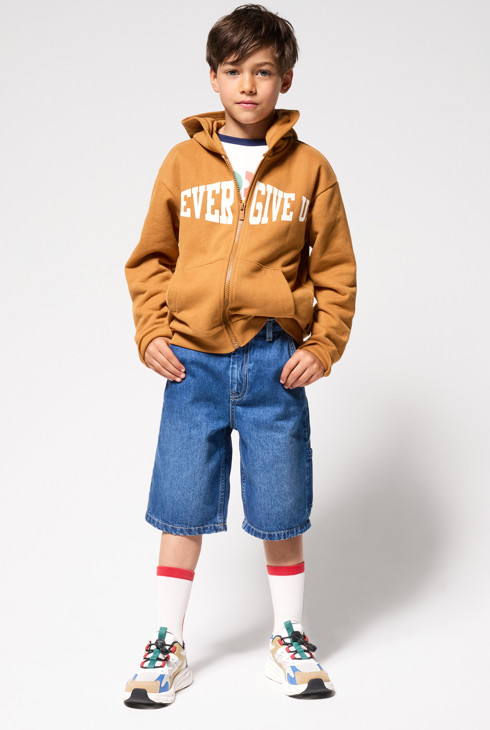 Bermudas vaqueras relax azul desteñido niño 1