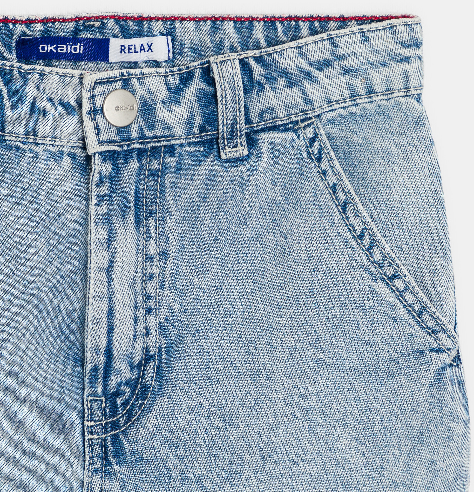 Plave ležerne bermude od izblijedjelog trapera za dječake 2