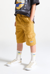 Cargo-Bermudashorts in Curry-Gelb für Jungen 4