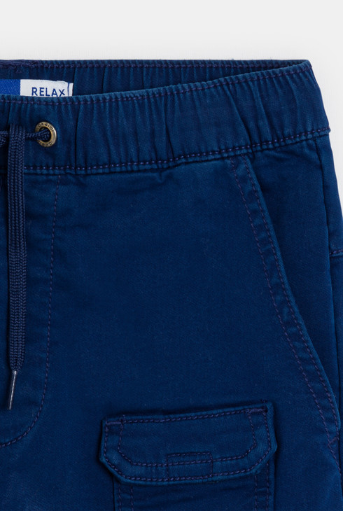 Bermuda cargo en toile bleu marine Garçon