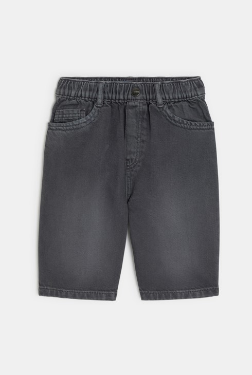 Relax-Bermudashorts in verwaschenem Schwarz für Jungen 2