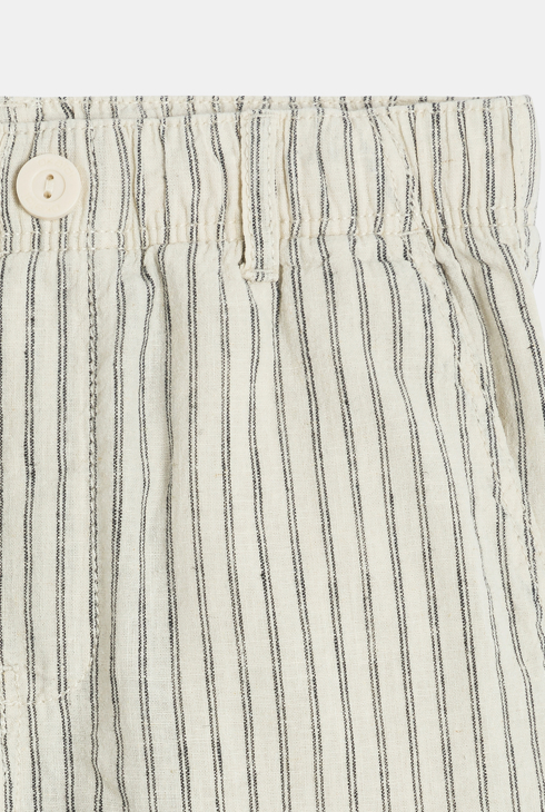 Beige Bermuda-Shorts mit Streifen für Jungen