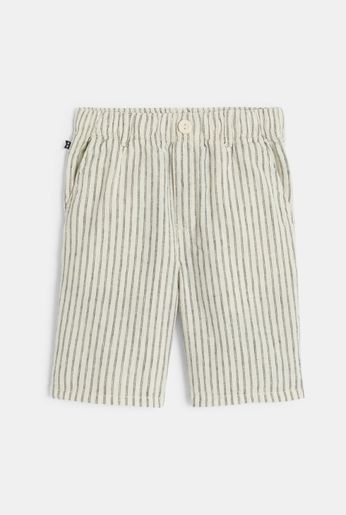 Beige Bermuda-Shorts mit Streifen für Jungen 2
