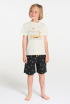 Pijama-short de punto jersey blanco niño 4