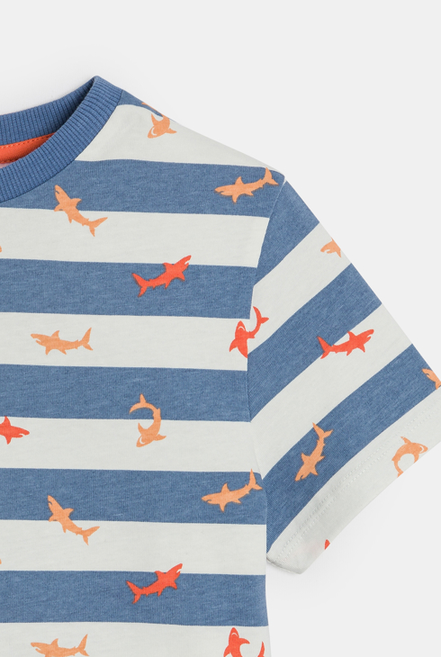 Pyjama d'été 2 pièces en jersey orange Garçon