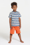 Pijama de verano 2 piezas de punto jersey naranja niño 4