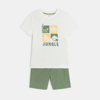 Pyjama d'été 2 pièces en jersey vert kaki Garçon